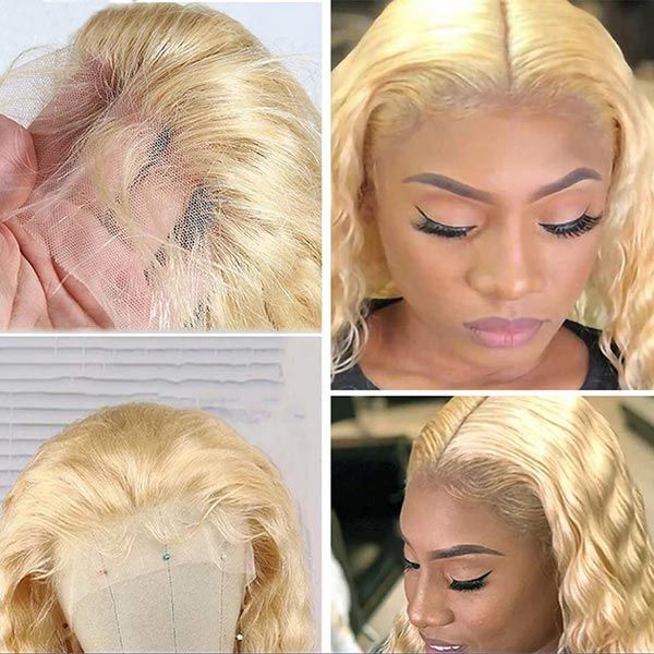 HD Transparent Lace Straight Blond Hair 613 Perruques pour femmes-Amanda Hair