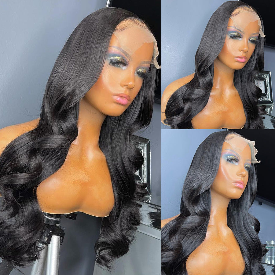 Body Wave Lace Closure Wig Real Human Hair Wigs Preplucked with Natural Hairline