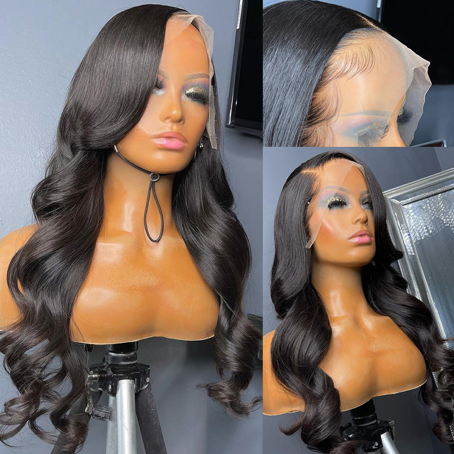 Body Wave 100% Virgin Human Hair Full Lace Wigs 