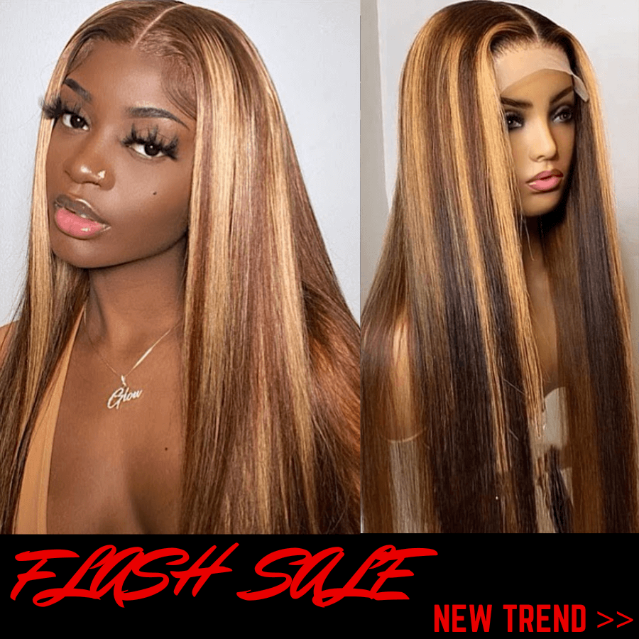 P4/27 Piano Color Virgin Hair Lace Frontal Wigs