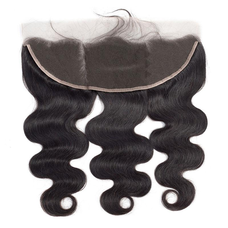 Amanda Brésilien Body Wave Free/Middle/Three Part 100% Remi Human Hair Lace Frontal 1 pièce