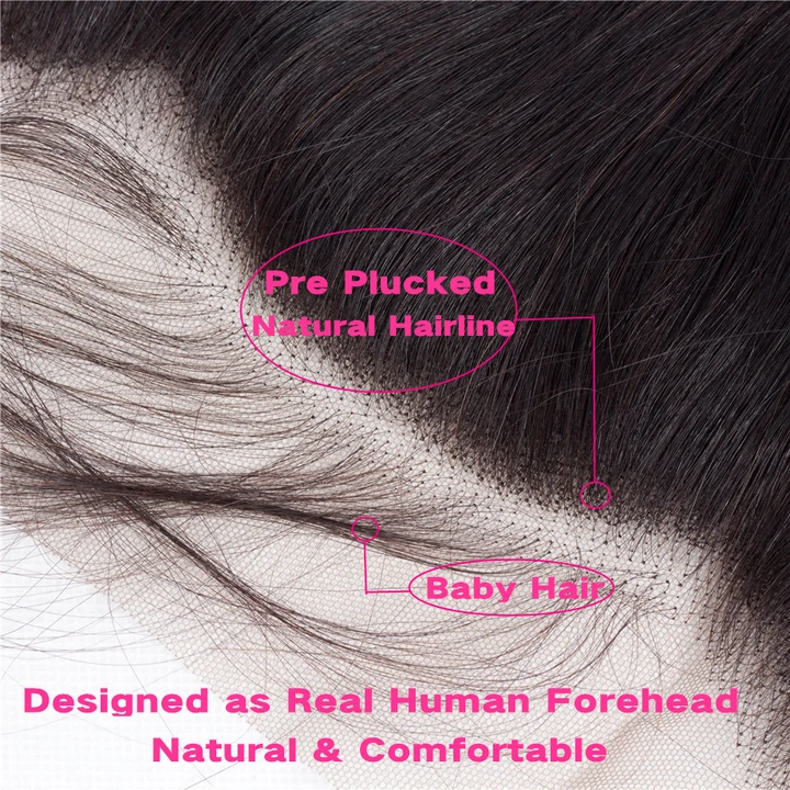 Amanda Brazilian Straight Hair Free/Middle/Three Part 100% Remi Human Hair Lace Frontal 1 Piece