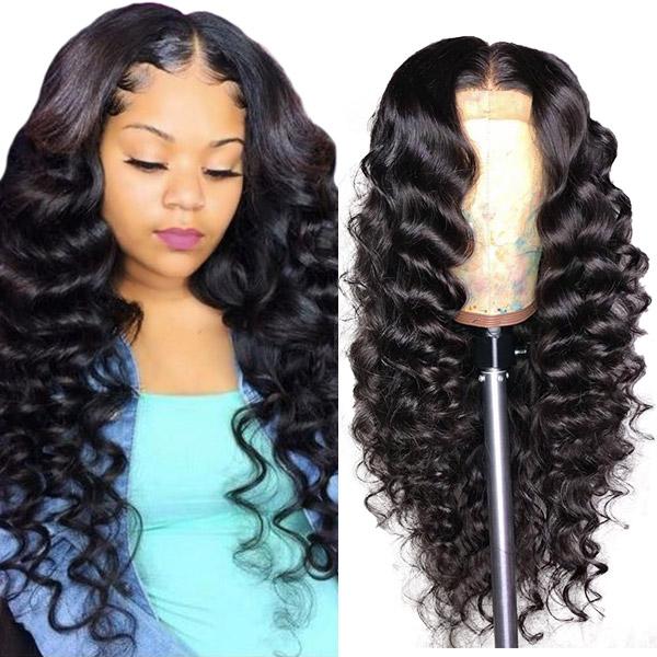 Amanda Loose Deep Wave Brazilian Remy 13x6 Lace Front Human Hair Wigs 8-24 Inch 150 Density Wig For Women full lace human hair wigs