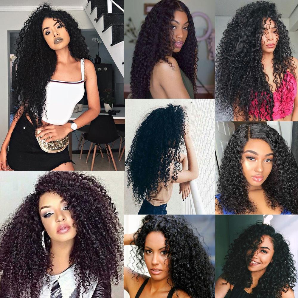 Kinky Curly 4 Bundles With 13*4 Lace Frontal 10A Grade Brazilian Hair 100% Remi Human Hair Soft Shiny Wave Hair - Amanda Hair