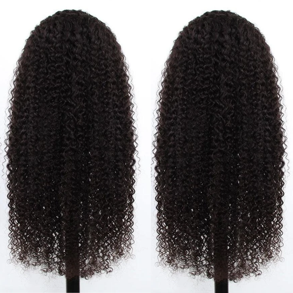 Transparent Lace Front Wig Kinky Curly Wave Human Hair Wig