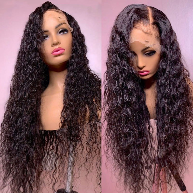 Nature Wave 13*4 Frontal Wigs Pre Plucked Natural Hair Transparent Lace Wigs-Amanda Hair