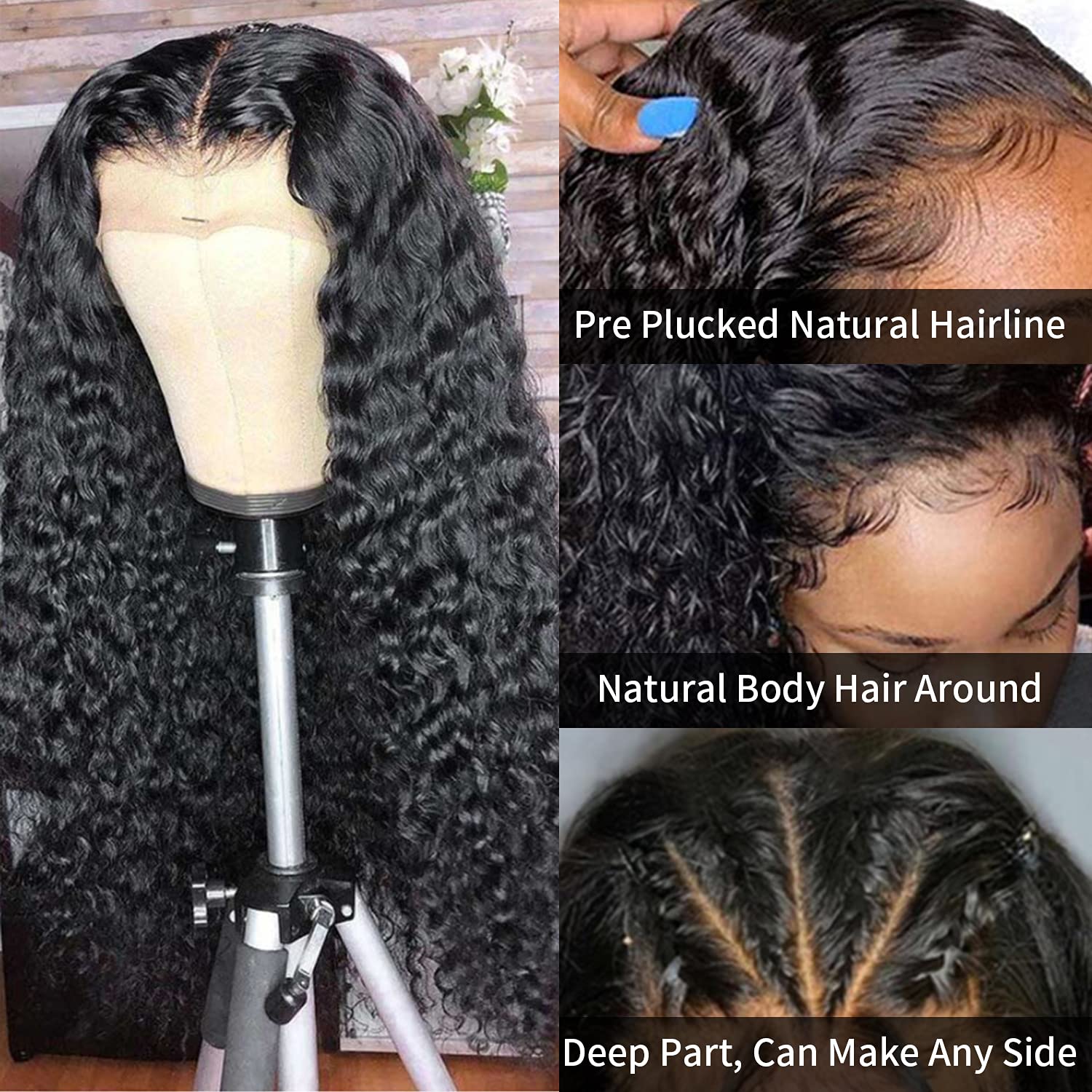 Spanishi Curl Wig Human Hair HD Lace Wig PrePlucked Natural Hairline