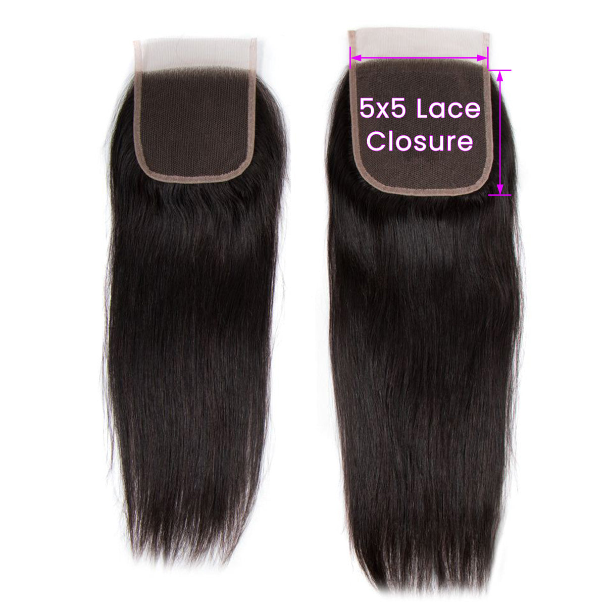 Straight 5*5 Transparent Undetectable Lace Closure Invisible Knots Human Hair 100% Remi Human Hair - Amanda Hair