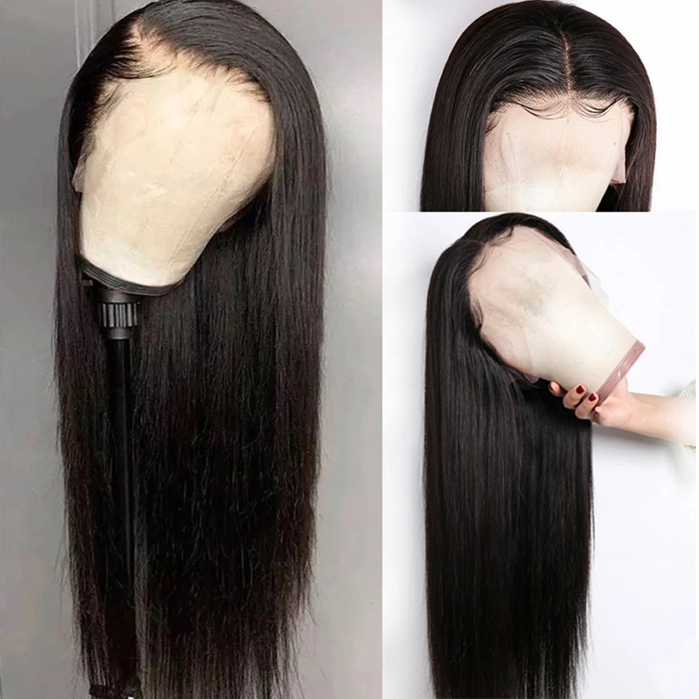Permanent Straight Hair Wigs 13*4 HD Lace Front Wigs Pre Plucked Transparent Lace Wig-Amanda Hair