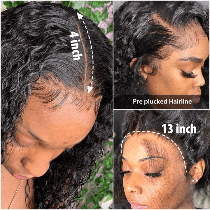 Stock Limited: Glueless 30" Long Water Wave 13*4 HD Transparent Lace Frontal Wig 150% Density
